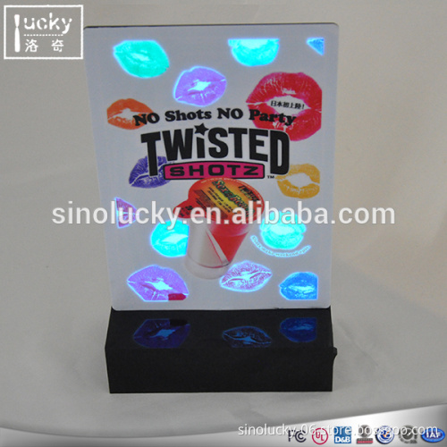 EL flashing signs For A6 Menu Holder